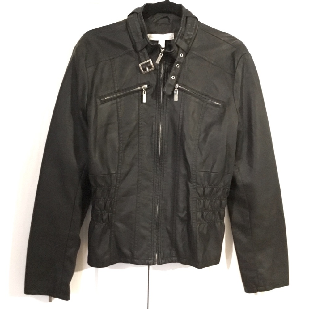 New York & Company Faux Leather Jacket NWT